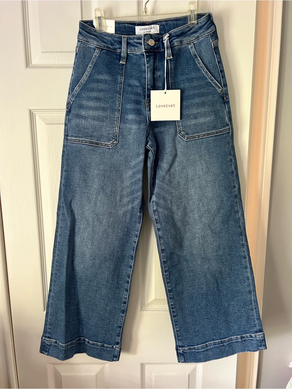 Lovervet Women's Blue Wide Leg Jeans
